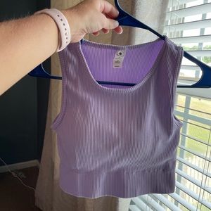 Lavender sports bra/crop top